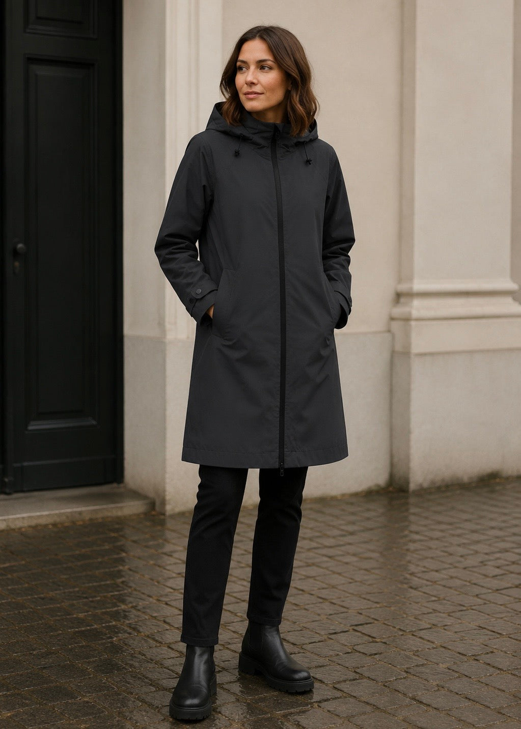 Regnfrakki 1438 Navy
