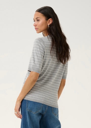 Blusa Lizza, grá v/ráhvítum strípum