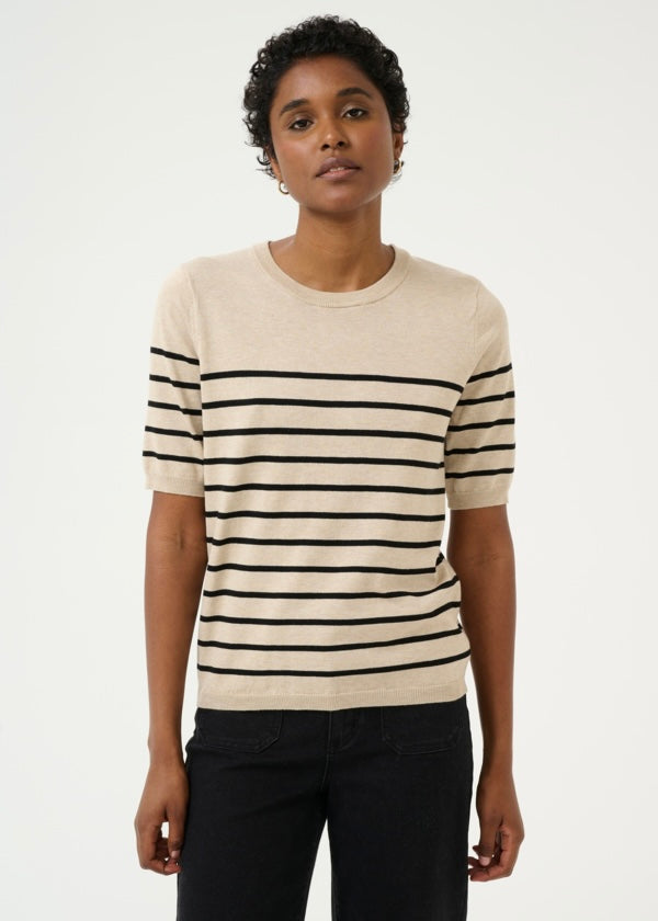 Blusa Lizza, sand/svørt