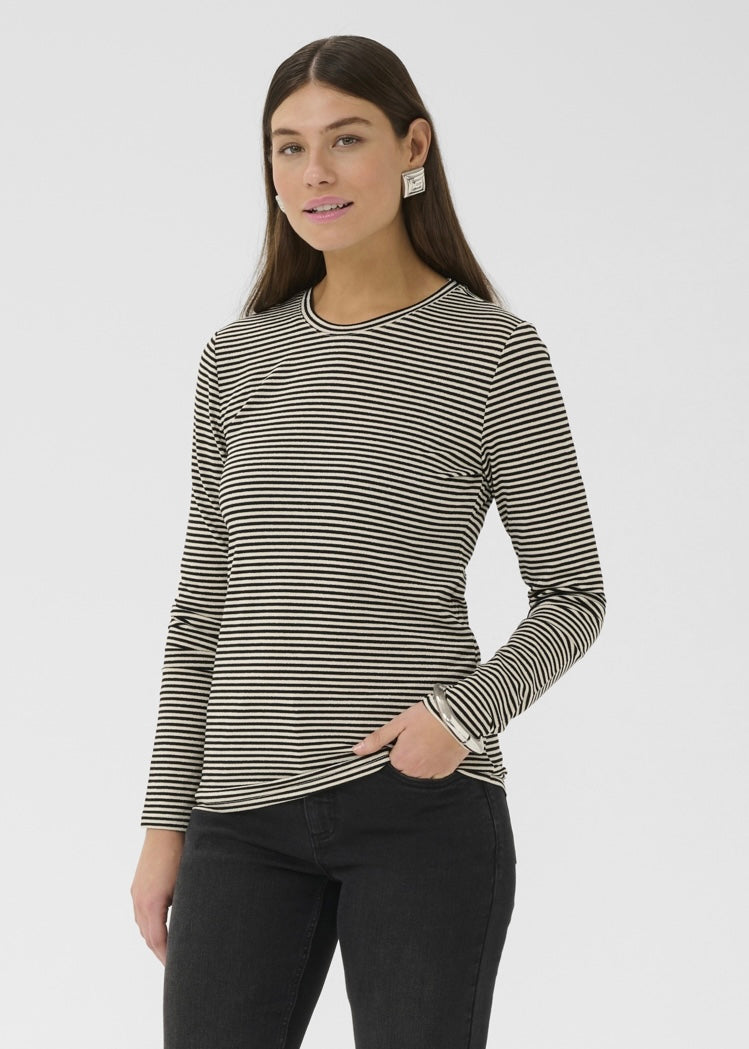Blusa Kiddy, svørt/hvít stríput