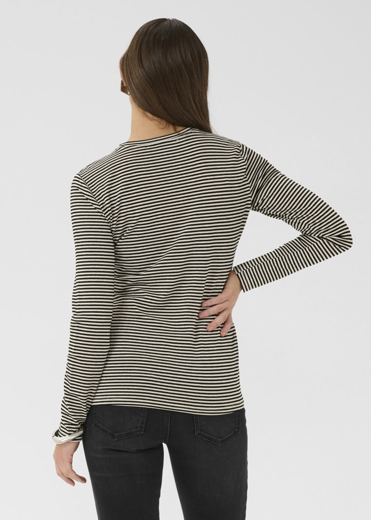 Blusa Kiddy, svørt/hvít stríput