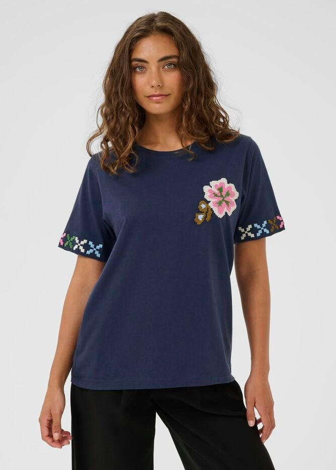 T-shirt Bama Amora, blá