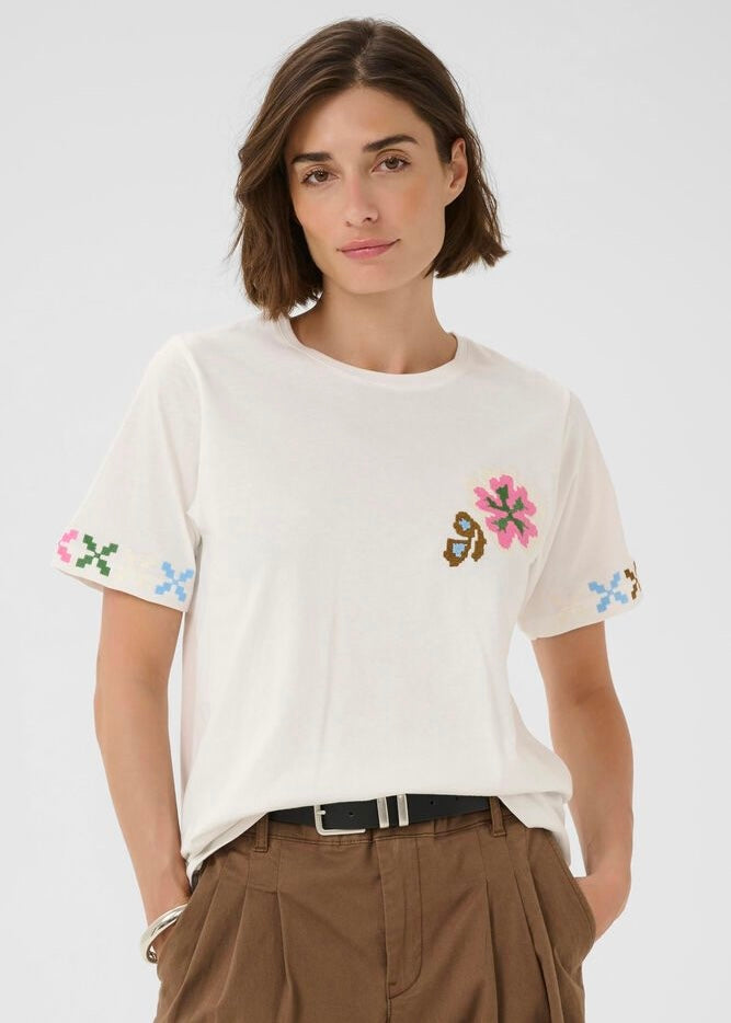 T-shirt Bama Amora, hvít