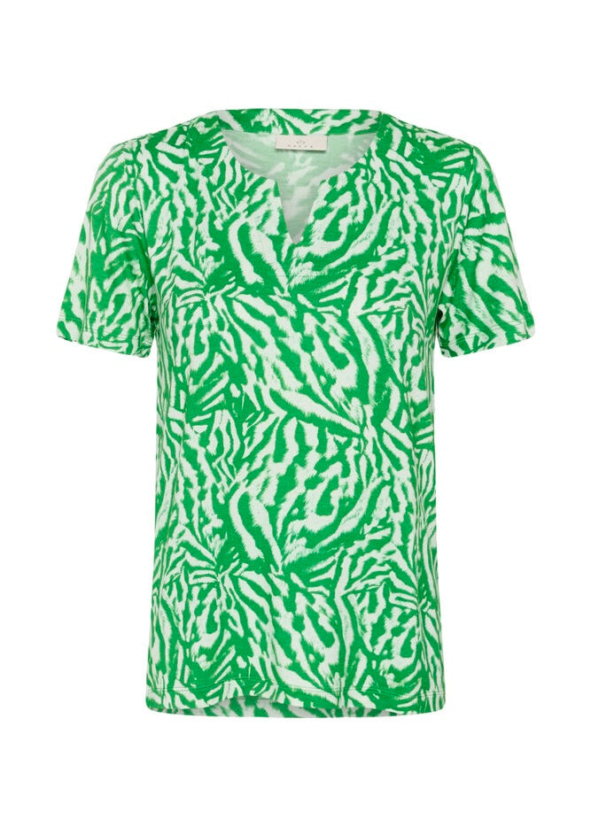 Blusa Bella, grøn/hvít