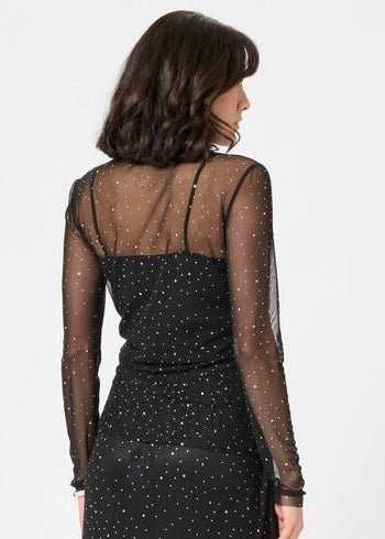 Blusa Stinna, svørt við glimmur