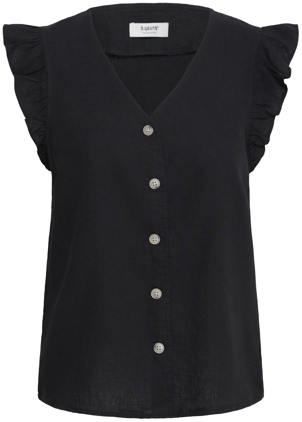 Toppur Falakka Ruffle, svartur