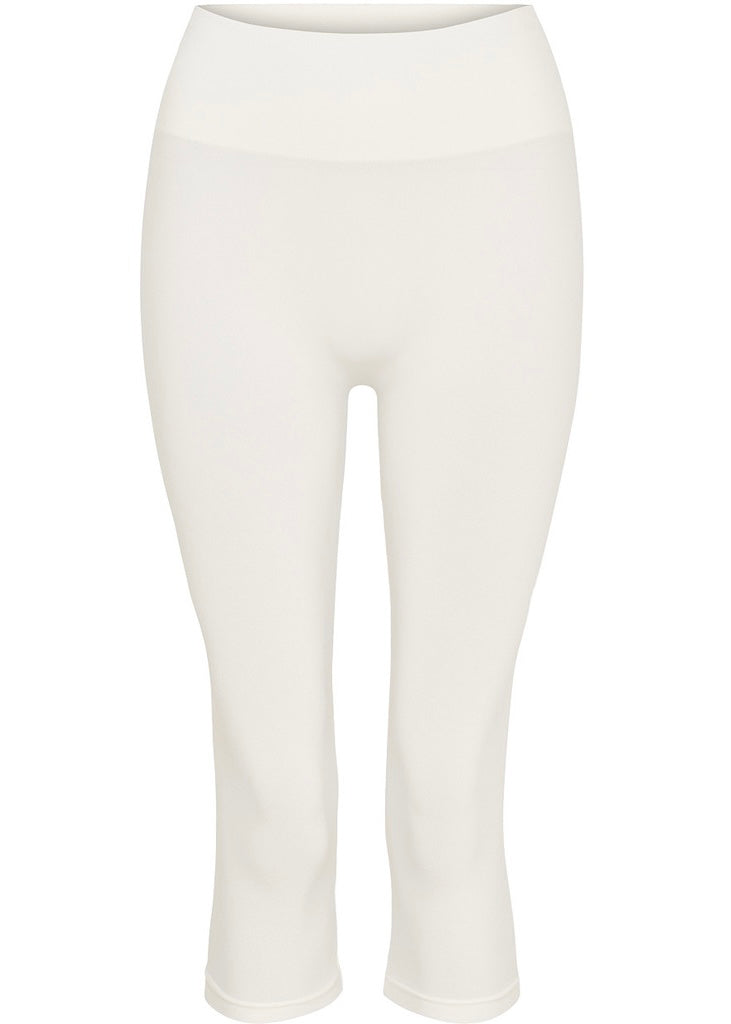Leggings Saga Capri 3/4, ráhvítir