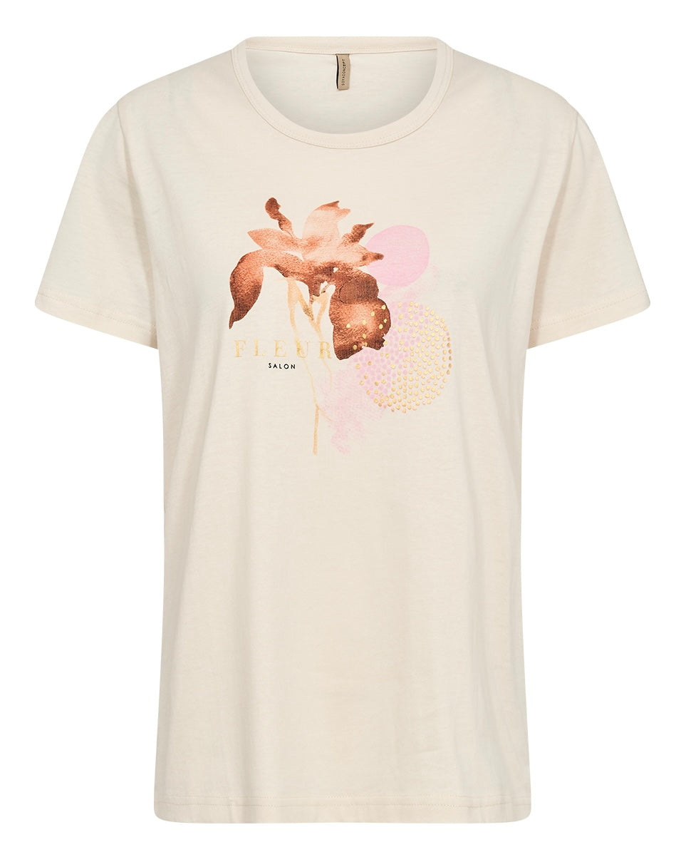 T-shirt Derby 3 v/rosa blómum