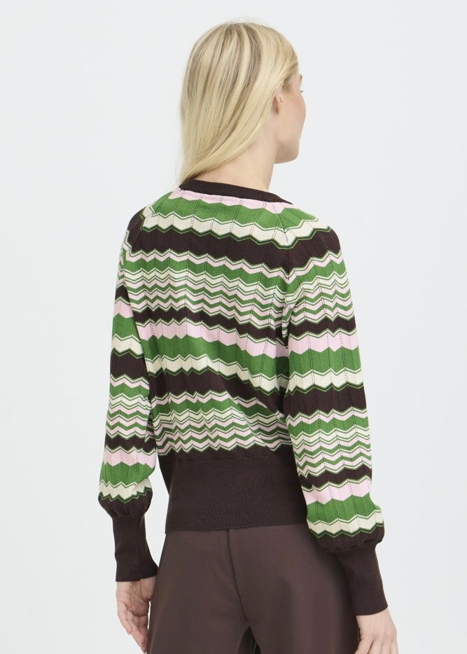 Blusa Morla Pointelle, mynstrut