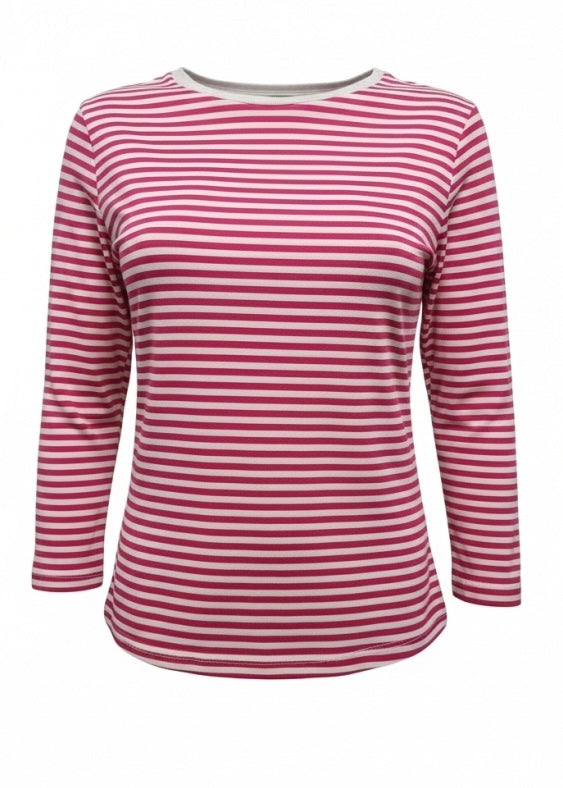 Blusa 26937,stríput pink