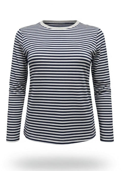 Blusa 26937, stríput myrkablá