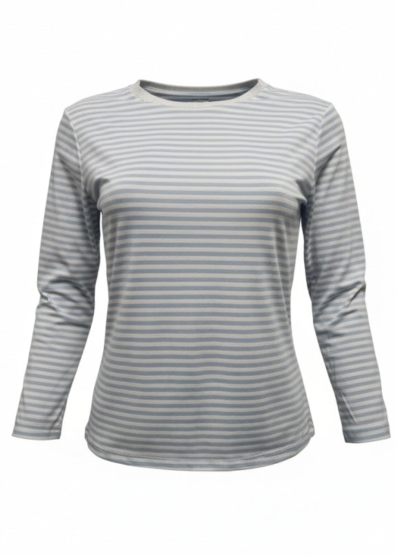 Blusa 26937, stríput ljósablá