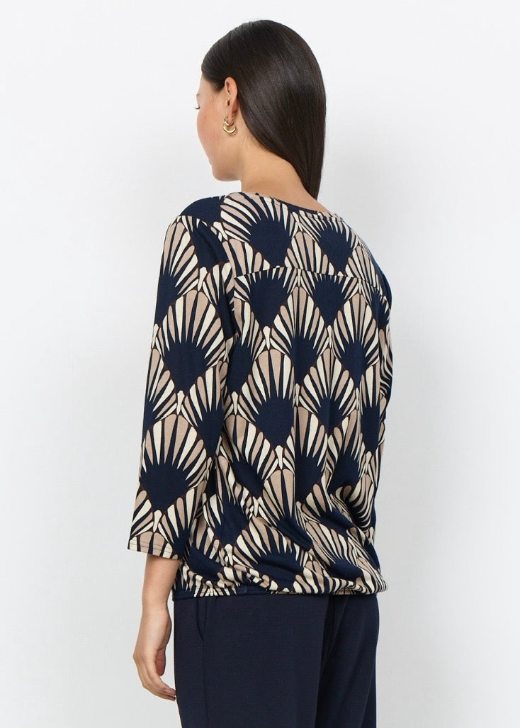 Blusa Felicity 555, svørt 3/4 ermar