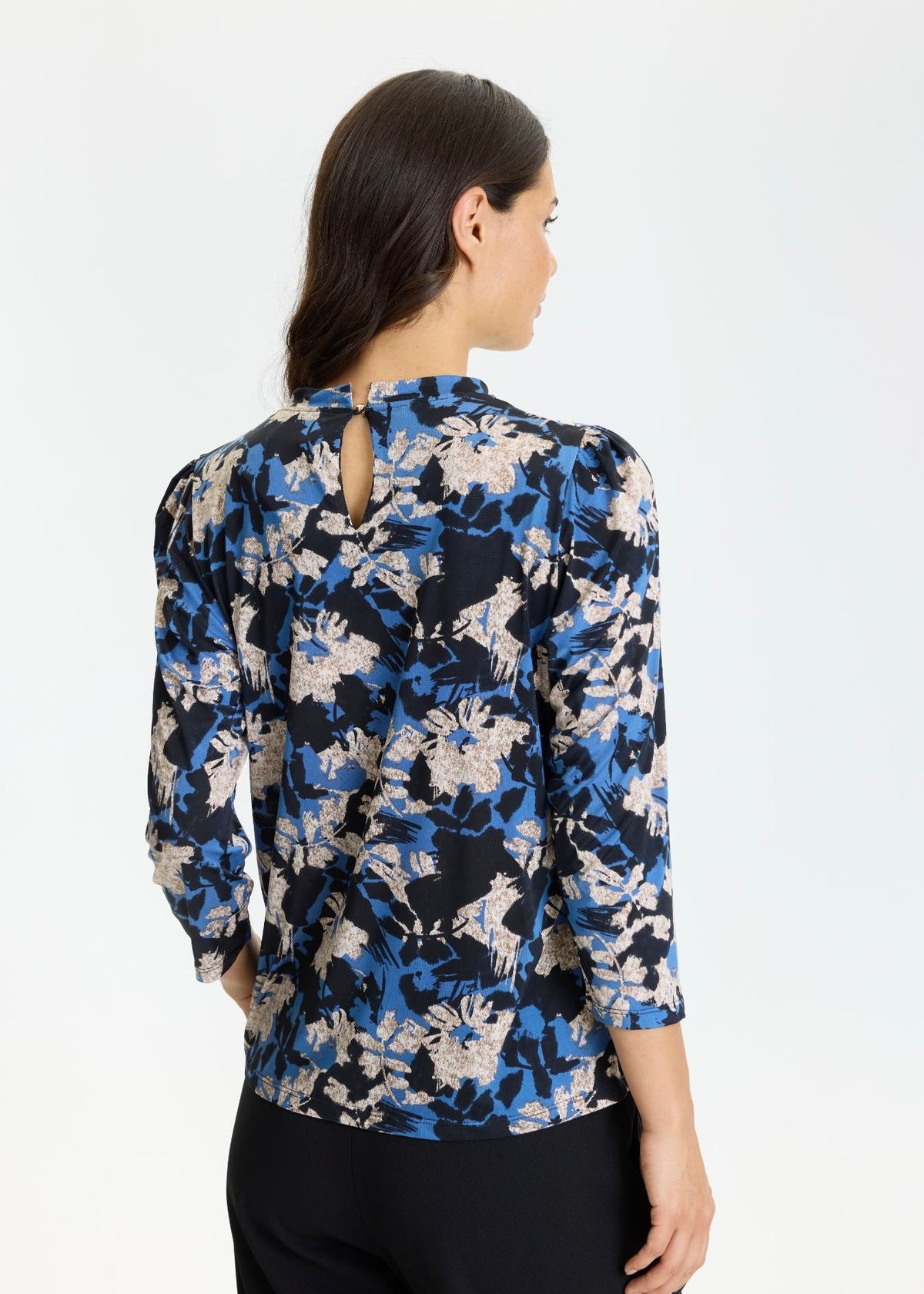 Blusa Grazia 3/4 ermar, blá