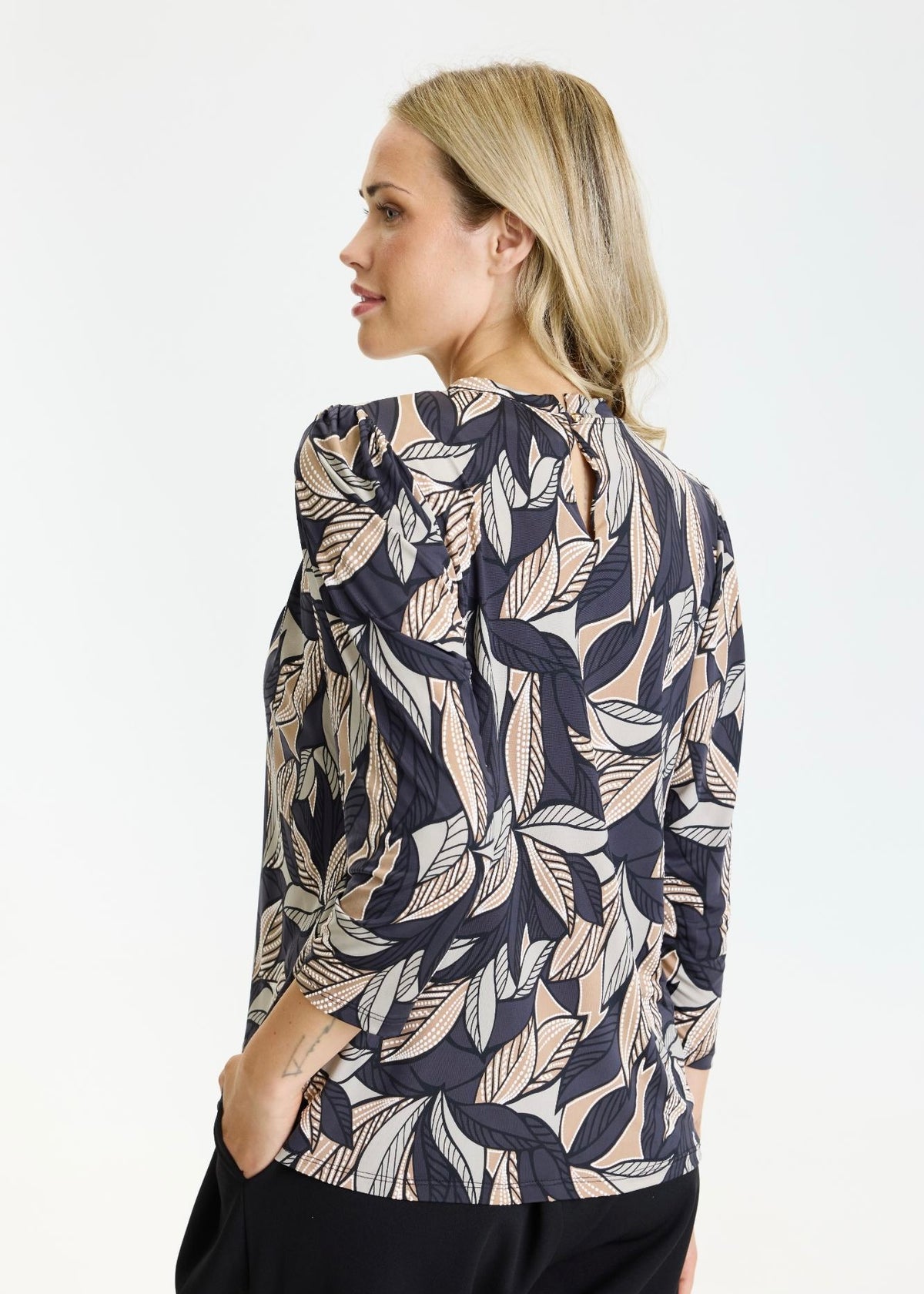 Blusa Grazia, 3/4 ermar grá