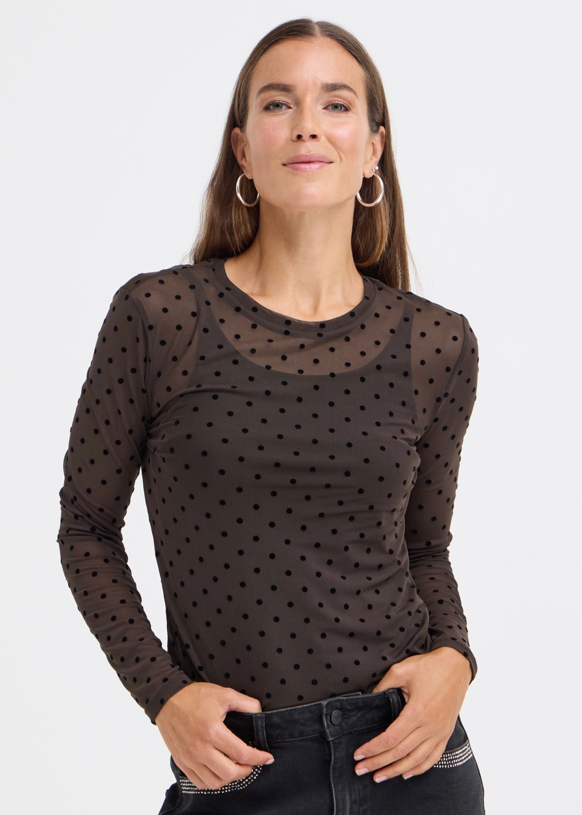 Blusa Fika, brún