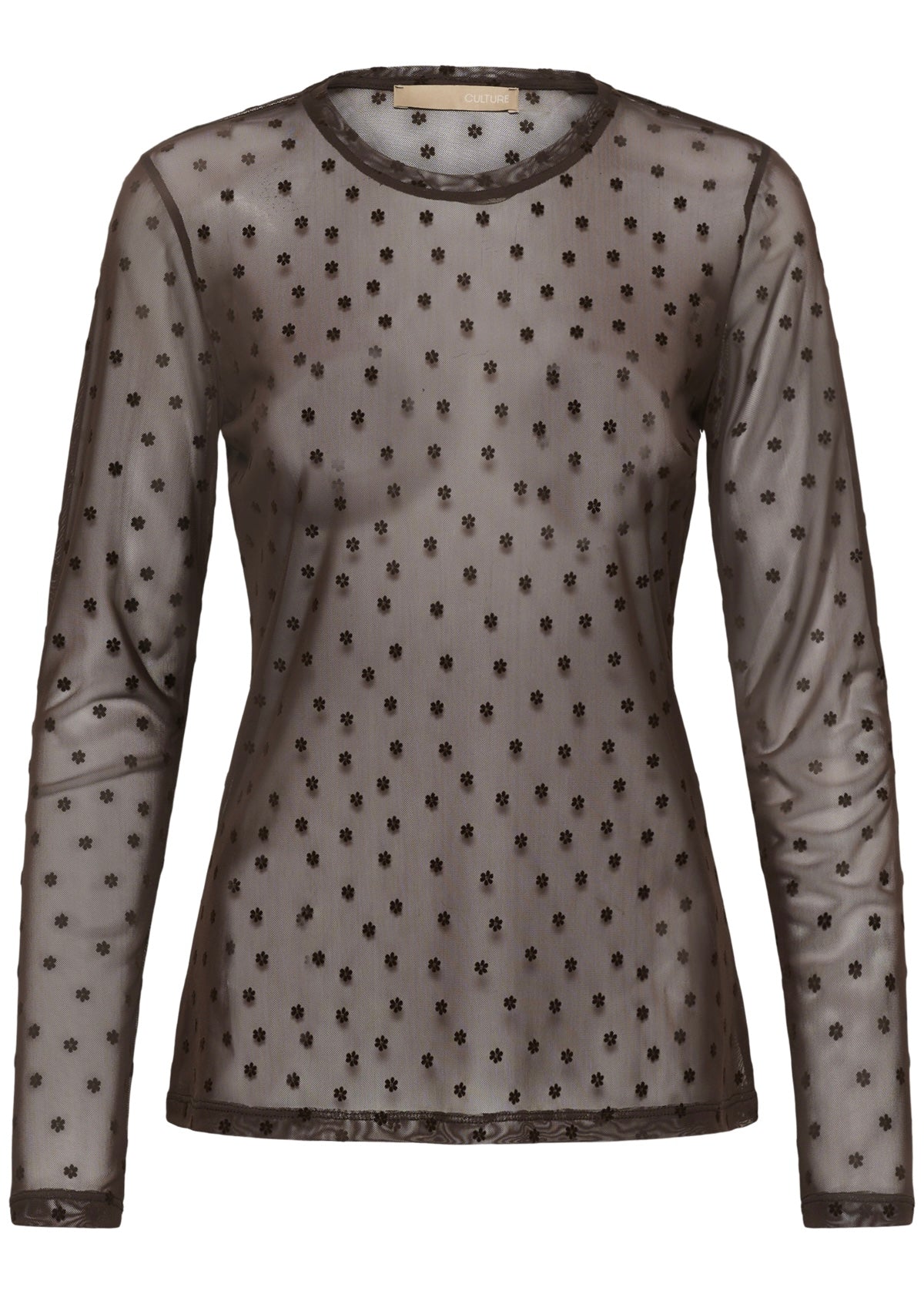 Blusa Laya Mesh, brún