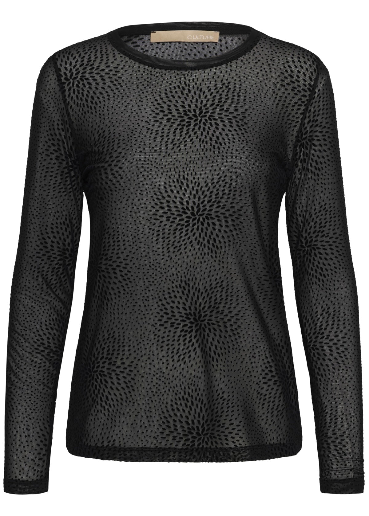 Blusa Laya Mesh, svørt