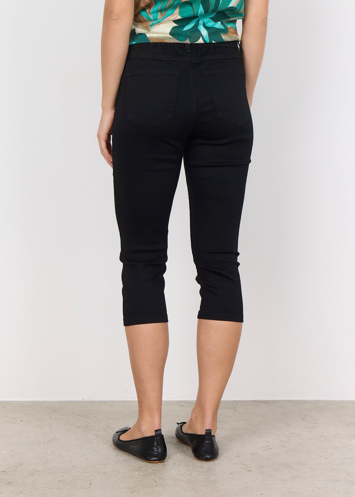 Leggings Nadira 2-B, svartar 3/4 langar