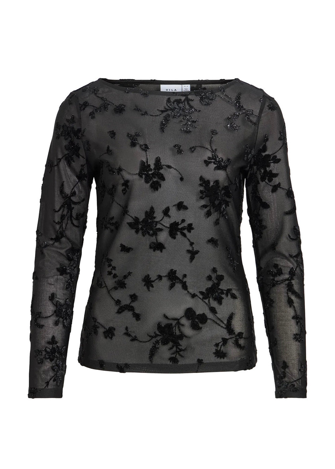 Blusa Miranda mesh, svørt