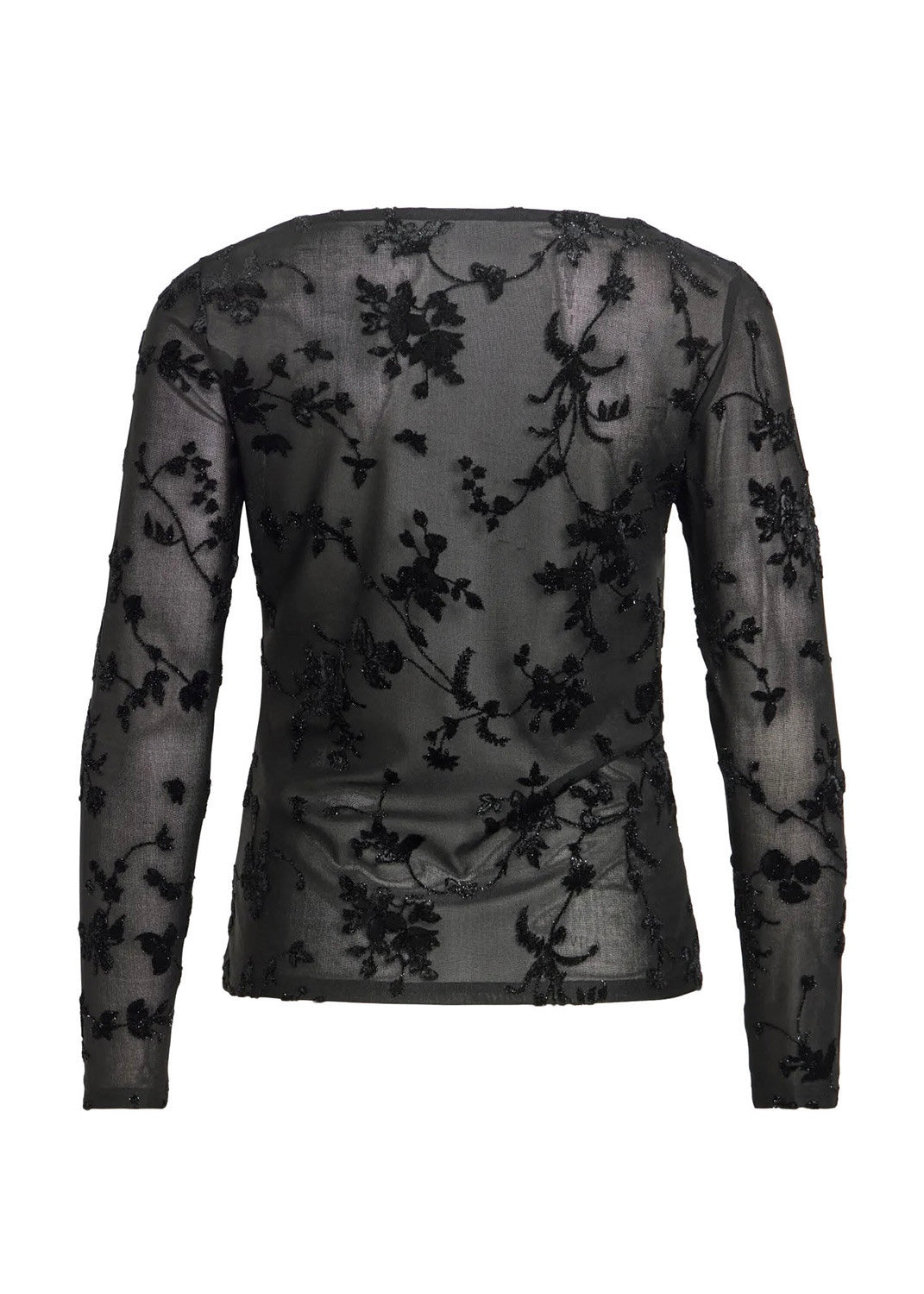 Blusa Miranda mesh, svørt