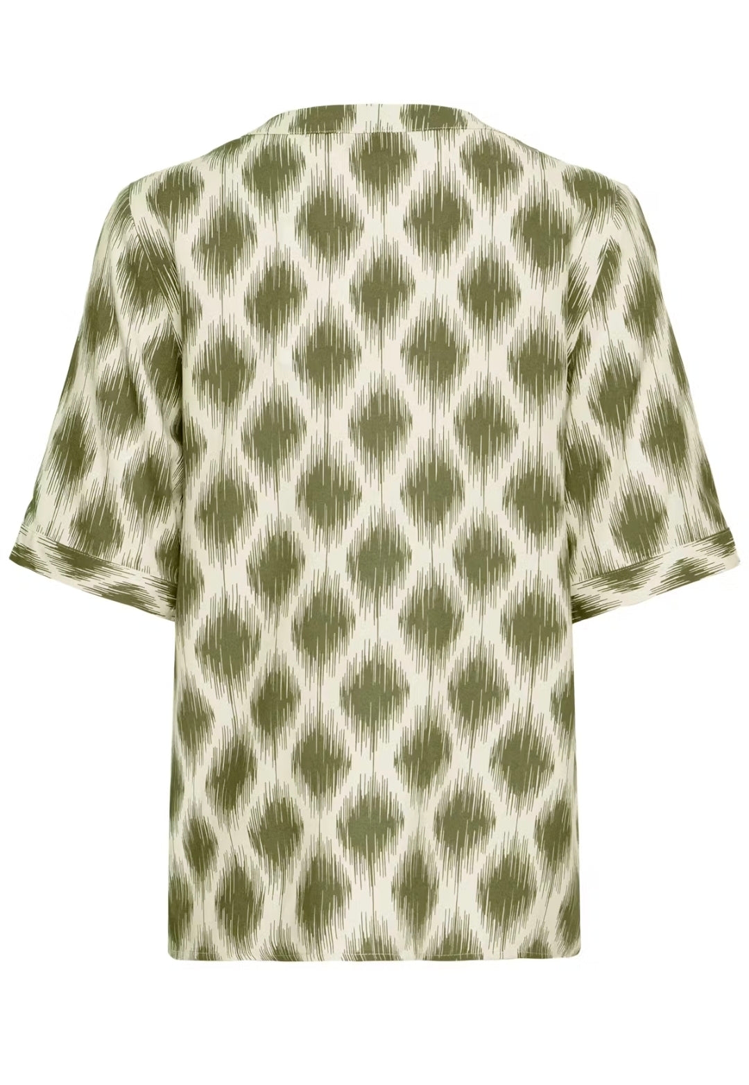 Blusa Joella grøn/ráhvít, við v/hálsi
